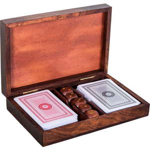 Set karet a kostek v dřevěném kufříku Antic Line obraz