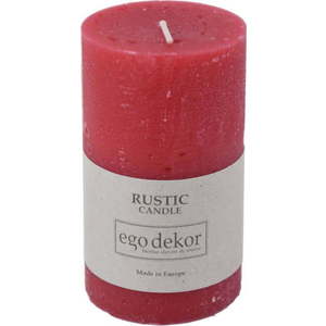 Červená svíčka Rustic candles by Ego dekor Rust, doba hoření 38 h obraz