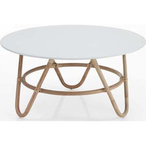 Kulatý konferenční stolek v bílo-přírodní barvě ø 90 cm Jalaja - Tomasucci obraz