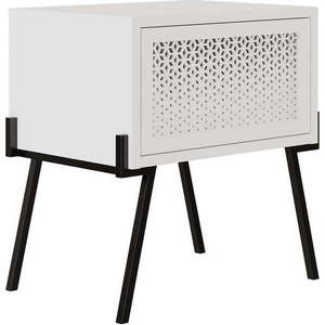Bílý noční stolek Naive – Kalune Design obraz