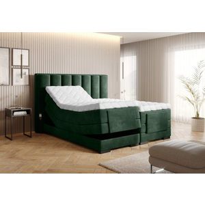 Elektrická polohovací boxspringová postel VERONA 140 Loco 35 - tmavě zelená obraz