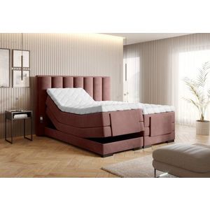 Elektrická polohovací boxspringová postel VERONA 140 Lukso 24 - růžová obraz