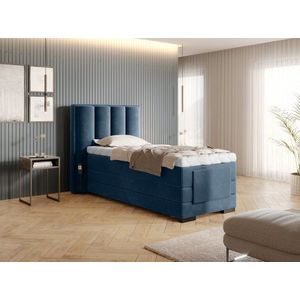 Elektrická polohovací boxspringová postel VERONA 90 Lukso 40 - modrá obraz