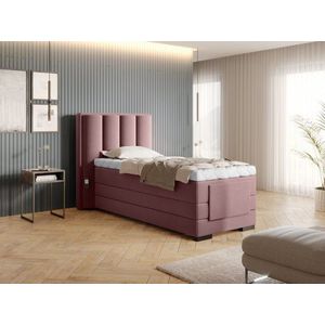 Elektrická polohovací boxspringová postel VERONA 90 Velvetmat 24 - růžová obraz
