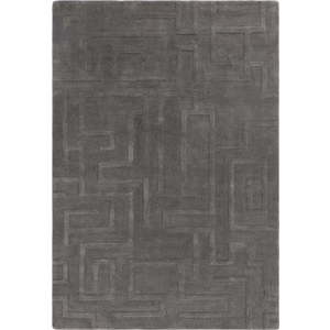 Antracitový vlněný koberec 200x290 cm Maze – Asiatic Carpets obraz