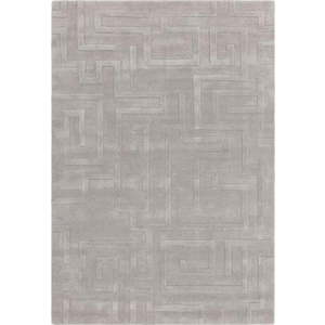 Světle šedý vlněný koberec 200x290 cm Maze – Asiatic Carpets obraz