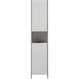 Bílá vysoká koupelnová skříňka 38x180 cm Biarritz - TemaHome obraz