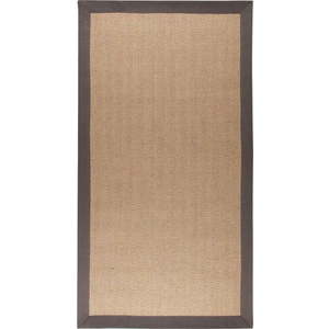 Hnědo-šedý jutový koberec Flair Rugs Herringbone, 160 x 230 cm obraz