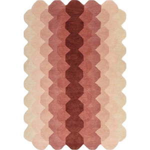 Růžový vlněný koberec 200x290 cm Hive – Asiatic Carpets obraz