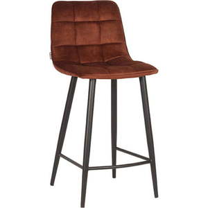 Koňakově hnědé sametové barové židle v sadě 2 ks 94 cm Jelt – LABEL51 obraz