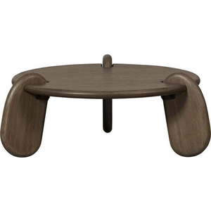 Hnědý kulatý konferenční stolek s deskou v dekoru ořechového dřeva ø 100 cm Imbue – BePureHome obraz