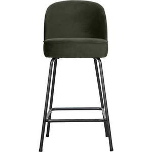 Tmavě zelená sametová barová židle 89 cm Vogue – BePureHome obraz