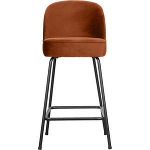Sametová barová židle v cihlové barvě 89 cm Vogue – BePureHome obraz