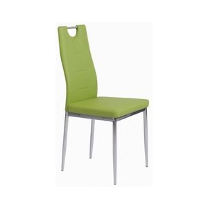 Jídelní židle Melanie, zelená ekokůže obraz