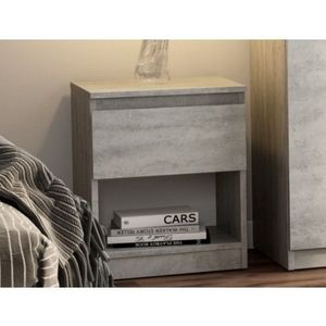 Skříňka/noční stolek Carlos 401S, šedý beton obraz