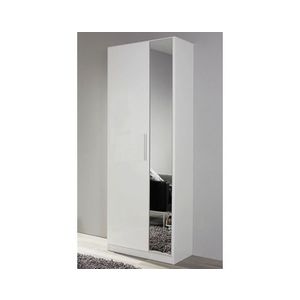 Šatní skříň Minosa, 69 cm, lesklá bílá obraz
