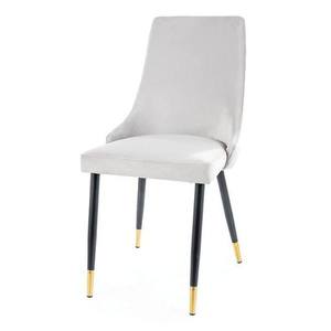 Jídelní židle PAONU 2 světle šedá/černá/zlatá obraz