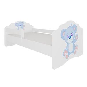 ArtAdrk Dětská postel CASIMO | se zábranou Provedení: Modrý medvídek obraz
