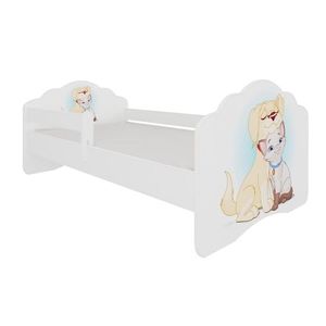 ArtAdrk Dětská postel CASIMO | se zábranou Provedení: Pejsek a kočičkou obraz