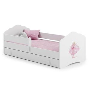 ArtAdrk Dětská postel CASIMO | se zásuvkou a zábranou Provedení: Balerína obraz