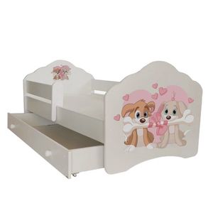 ArtAdrk Dětská postel CASIMO | se zásuvkou a zábranou Provedení: Dva pejsky obraz