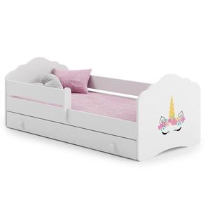 ArtAdrk Dětská postel CASIMO | se zásuvkou a zábranou Provedení: Jednorožec obraz