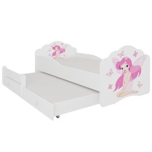 ArtAdrk Dětská postel CASIMO II | s přistýlkou Provedení: Dívka s křídly obraz