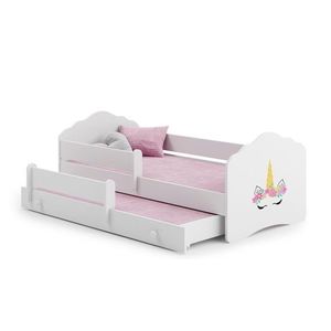 ArtAdrk Dětská postel CASIMO II | s přistýlkou ​​a zábranou Provedení: Jednorožec obraz