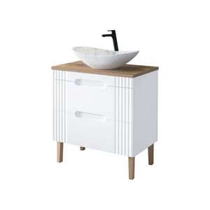 ArtCom Koupelnová skříňka s umyvadlem a deskou FIJI White DU80/1 | 80 cm obraz