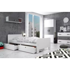 BMS Dětská postel AREK | 80 x 200 cm barevné provedení: Biela / biele zásuvky obraz