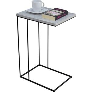 ArtAdrk Příruční stolek DRU | černé nohy Barva: Beton obraz