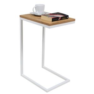 ArtAdrk Příruční stolek SPARK | bílé nohy Barva: Dub artisan obraz