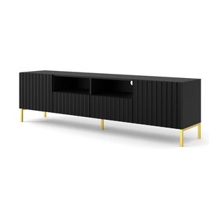 ARTBm Tv stolek WAVE 200 | 2D2S Provedení: Černý mat / zlaté nohy obraz