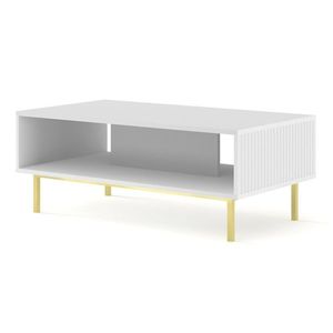 ARTBm Konferenční stolek RAVENNA B 90 | bílá matná Provedení: Bílá matná / zlatá podnož obraz