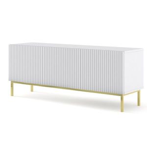 ARTBm TV stolek RAVENNA B 3D 150 | bílá matná Provedení: Bílá matná / zlatá podnož obraz