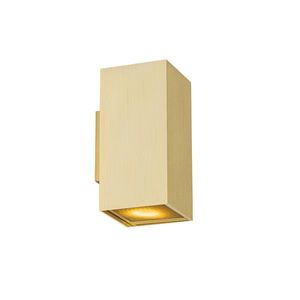 Designové nástěnné svítidlo zlaté čtvercové 2-světlo - Sab Honey obraz