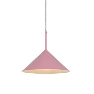 Designová závěsná lampa růžová - Triangolo obraz