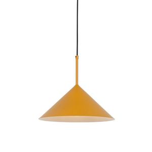 Designová závěsná lampa žlutá - Triangolo obraz