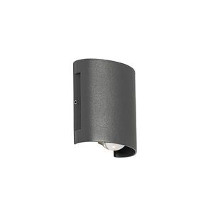 Venkovní nástěnné svítidlo tmavě šedé včetně LED 2-svícení IP54 - Silly obraz