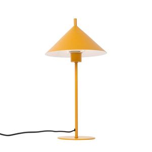 Designová stolní lampa žlutá - Triangolo obraz