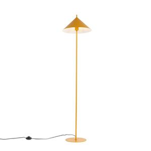 Designová stojací lampa žlutá - Triangolo obraz