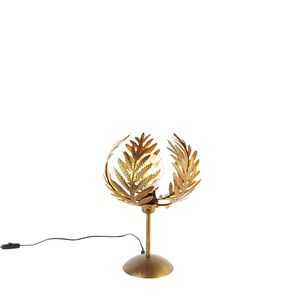 Vintage stolní lampa zlatá 26 cm - Botanica obraz
