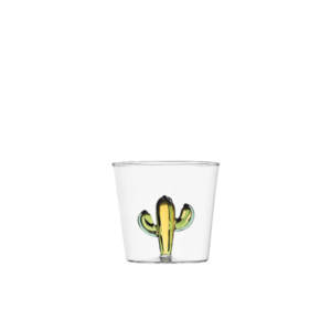 Pohár se zeleno-jantarovým kaktusem 350 ml obraz