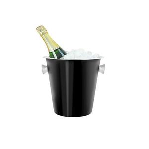 TORO Nerezová chladící nádoba na šampaňské a víno 22cm černá obraz