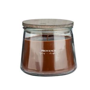 Provence Vonná svíčka ve skle dřevěný knot 28 hodin cigars&whisky 9, 5 x 8, 5 cm obraz