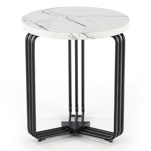 Konferenční stolek Antica-S bílá mramor/černá obraz