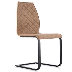 Židle K265 eko kůže/překližka/kov hnědá/dub medový obraz