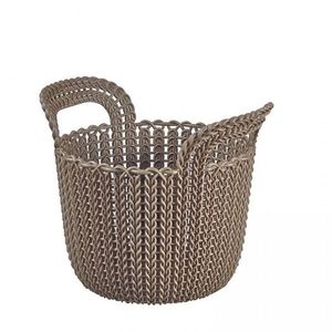 CURVER KNIT kulatý košík, 23x20x41 cm, 3L, hnědá obraz