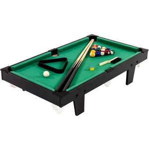 GamesPlanet® 11760 Mini kulečník pool s příslušenstvím 92 x 52 x 19 cm - černá obraz