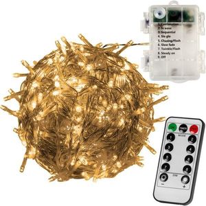 VOLTRONIC® 59576 Vánoční LED osvětlení 10 m - teple bílá 100 LED + ovladač BATERIE obraz